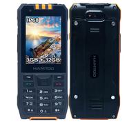 HAMTOD H6 Téléphone Portable Robuste 4G Sénior, 3Go + 32Go, 2.83"", 3000mAh, 2.83"", SOS, Android 11, Whatsapp/Twitter, FM, Orange