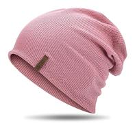 HAMUNI Bonnet long pour femme - Élastique - Doux et confortable - En jersey - Tendance classique - Parfait pour le printemps, l'automne et l'hiver