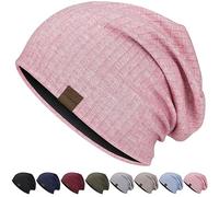 HAMUNI Slouchy Beanie Hip-Hop Bonnet de course doux et léger, respirant, adulte, nain, chapeau de chimio, pour homme et femme, Rose, taille unique