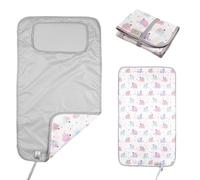 Hamur Home Matelas a Langer de Voyage 40 X 70 Cm Pliable Tapis à Langer pour Bébé - Kit de Voyage Portable Couche Changer Tapis Leger & Compact (Elephant)