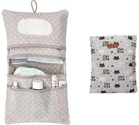 HAMUR HOME Sac a Couche de Bebe Sac a Langer Pour À Cosmétiques 2in1 Lingettes & Accessories Petit Pochette Parfait Comme Trousse de Soin de Voyage Pratique Pour de Bebe (Fox)