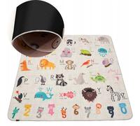 HAMUR Tapis de jeu antidérapant et pliant, pour chambre d'enfant et salle de jeux, lavable en machine - 150 x 150 cm (animaux)