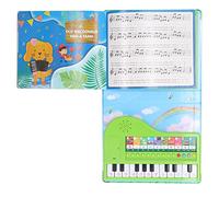 Hamwesh 20 Clés Livre Piano pour Enfants avec 10 Chansons, Enregistrement | Clavier musical pour tout-petits, recueil de chansons à code couleur, 10 tonalités d\'instruments, cadeau éducatif pour