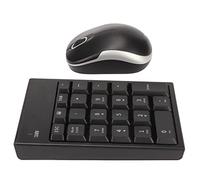 Hamwesh 22 Touches Pavé Numérique et Souris Combo, 1200DPI | Clavier numérique sans fil avec récepteur USB pour ordinateur portable, PC, banque, école, transmission stable de 10 m,
