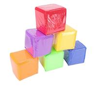 Hamwesh 6 Dés de Jeu éducatifs, Cubes en Mousse Souple Portables Légers en Tissu Nylon avec 6 Poches Latérales Transparentes pour l'enseignement en Classe, Les Activités d'apprentissage