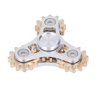 Hamwesh, à 4 Vitesses en Laiton Pur, à Engrenages à Main à Liaison en Métal avec Soulagement du Stress, Temps de Rotation Long, pour Autisme Sensoriel TDAH, Jouets de Bureau à Domicile (Silver)