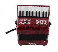 Hamwesh Accordéon à Boutons, Accordéon de Piano 8 Basses 22 Touches pour Débutants avec des Matériaux Non Toxiques et une Conception Ergonomique Comprenant des Sangles en Tissu de Nettoyage pour