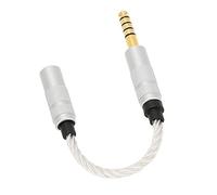 Hamwesh Adaptateur Casque 4,4 Mm à 3,5 Mm, Câble TPE Brins plaqué Argent équilibré vers Stéréo, Connecteur plaqué Or avec 15 Cm de Longueur pour Lecteurs DAP NW ZX300A NW WM1A