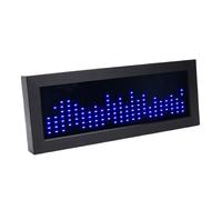 Hamwesh Affichage du Spectre Musical LED, Analyseur de Fréquence Haute fidélité avec Entrée Double Mode, pour Voiture, Salle de Jeux et Musiciens (BLUE)