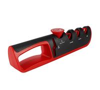 Hamwesh Ajusteur de Couteau à Angle Réglable, Broyeur de Couteau Multifonction de 4 sur 1 avec Base Non Glissante, Poignée de Poignée Douce pour Affûter les Ciseaux de Couteaux