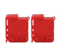 Hamwesh Alarme de Poignée de Porte, Alarme de Porte Vibratoire Anti-vol avec Conception Portable pour la sécurité de l'hôtel de Voyage à Domicile, 2 Pack (Rouge)
