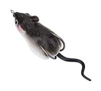Hamwesh Appât Vif et Doux en Forme de Souris et Double Hameçon pour Les Amateurs de pêche. Gel de Silice + Métal (Gris foncé)