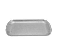 Hamwesh Assiette en Acier Inoxydable, Plateau Rectangulaire en Acier Inoxydable avec Finition Mate Vintage pour Barbecue, Dîner, Service d'apéritif (33 * 16,5 * 1,5 cm)