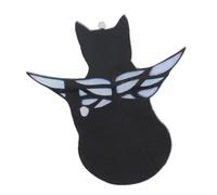 Hamwesh Attrape-Soleil Commémoratif pour Chat, Fait à la Main en Acrylique Unique, Ailes d'ange, Ornement de Chat, Cadeau de Confort pour la Perte d'animaux de Compagnie avec Ruban pour Fenêtre,