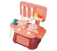 Hamwesh au Jouet de Cuisine, Cuisine pour Enfants Réaliste avec des Ustensiles Fixés pour Les Tout-Petits, Faire Semblant de Cuisiner Une Table de Jeu pour Les Enfants (Rouge)