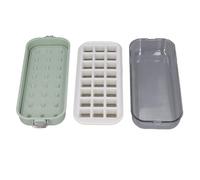 Hamwesh Bac à Glaçons avec Couvercle et Bac, Presse à Dégagement Facile, Glaçons Transparents, Machine à Réutilisable et Résistante à la Chaleur pour Congélateur, Mini Bacs à avec Récipient et Pelle