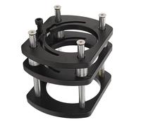 Hamwesh Base de Toupie, Alliage D'aluminium avec Serrage à 4 Mors | Système de levage de routeur manuel, tige de support en acier inoxydable, pour moteurs de travail du bois de 64 à 66 mm