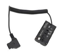 Hamwesh Batterie Factice pour NP F550, Câble d'alimentation enroulé avec Circuit de Protection de sécurité pour NP F970 F750 F570 F550 Batteries pour Atomos V Monitor