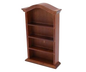 Hamwesh Bibliothèque de Maison de Poupée, Mini Bibliothèque Fabriquée à la Main Optimisée à l'échelle 1:12, Miniature avec Construction en Bois de Bouleau de qualité Supérieure et Conception à 4