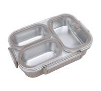 Hamwesh Boîte à Déjeuner, 1,2 L en Acier Inoxydable 304, Chauffage par Injection d'eau, 3 Compartiments Amovibles, Chauffe-plats avec Compartiments Amovibles pour Dîner au Travail, Pique-nique