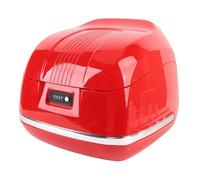 Hamwesh Boîte Arrière de Moto, Design Rétro élégant, Résistant à la Pluie, Ajustement Universel, capacité de 35 L, Matériau ABS Robuste pour Casques Pleine Grandeur, Outils (Rouge)