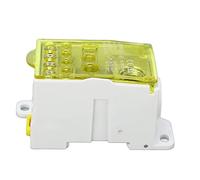 Hamwesh Boîte de Jonction de Bornier, Boîte de Distribution de Connecteur en Laiton Ignifuge Haute Température 400A 690V sur Rail DIN, de Jonction d'alimentation Universelle avec Sortie Multi-fils