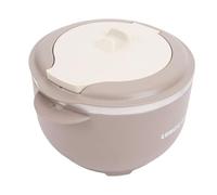 Hamwesh Bol à Ramen, Bol à Nouilles Portable pour Microondes, Cuiseur Ramen épais en Acier Inoxydable avec Couvercle, Poignées de Cuillère, Bague d'étanchéité, pour Lave-vaisselle (Couleur Café)