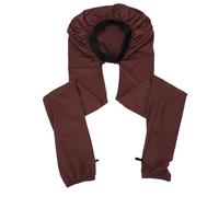 Hamwesh Bonnet de Sommeil à Cheveux Longs, Bonnet tressé 2 en 1 avec Doublure élastique en Collants pour Femmes Endormies, Extensions de Tresses à Maintien sécurisé (Café)