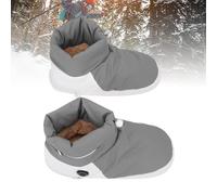 Hamwesh Bottes chauffées électriques, Chauffeur de Pied en Nylon à l'épreuve du Vent et de l'eau, Chaussures de Chauffage USB pour Temps Froid lavables avec 5 paramètres de température