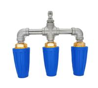 Hamwesh Buse Triple Turbo pour Nettoyeur Haute Pression, buse Turbo Haute Pression 3 en 1 pivotant à 360°, 4 000 PSI, avec raccord Rapide de 1/4 Pouce, pour allées et terrasses
