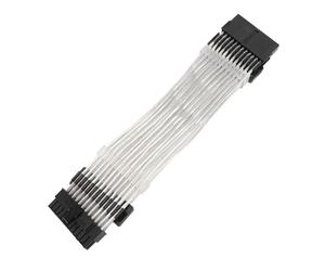 Hamwesh Câble d'alimentation GPU ARGB, 24 Broches 5 V 3 Broches ARGB, Câble d'extension 'éclairage à 360 Degrés, gainé avec Double LED et Attaches pour Une Installation Facile sur la Carte Mère