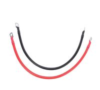 Hamwesh Câble D'onduleur de Batterie 6 AWG, Fil d'alimentation en Cuivre étamé Rouge Noir de 12 Pouces avec Cosses de 0,31 Pouce pour Camping-Car Solaire, Voiture, Bateau, Moto, Marine