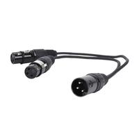 Hamwesh Câble Répartiteur XLR, Adaptateur XLR équilibré à Double Blindage 3 Broches Mâle vers Double Femelle, Répartiteur de Microphone avec Câble Court de 30 Cm pour Mélangeurs, Systèmes de