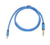 Hamwesh Câble Stéréo 3,5 Mm à 6,35 Mm, Connecteurs Plaqués or, Son Hifi, Durée de Vie de Plus de 15 000 Courbures, Tresse en Nylon, pour Guitares, Haut-parleurs, écouteurs, équipement de Cinéma