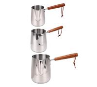 Hamwesh Cafetière Turque, Base Plate en Acier Inoxydable 304, Chauffe-lait Compatible avec Toutes les Cuisinières, Chauffe-beurre avec Poignée et Bec en pour café Turc, Grec, Arabe,