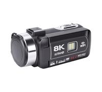 Hamwesh Caméscope 8K, Photo 64 MP, Zoom Numérique 18X, écran Tactile 3 Pouces, Caméra de Vlogging WiFi LED, Enregistreur Vidéo Numérique avec Webcam, Micro Externe, Enregistrement en Pause pour Les