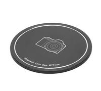 Hamwesh Capuchon d'objectif de 77 Mm, Filetage Magnétique à Double Monture en Alliage d'aluminium Léger avec Intérieur floqué Doux pour Appareil Photo sans Miroir, Couvercle 'Objectif DSLR,