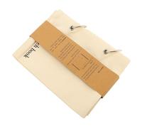 Hamwesh Carnet de Croquis en Tissu Vierge en Lin, Conception Pliante en Matériau de qualité Supérieure, avec Reliure Renforcée pour l'écriture de Dessins