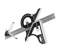 Hamwesh Carré combiné 0-300 Mm, Glissement Réglable avec Niveau de Rapporteur pour Outils de Travail du Bois 12 Pouces