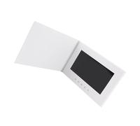 Hamwesh Carte de Vœux Vidéo électronique, Lecture Vidéo HD 720P, Mémoire 128 Mo, Couverture Vierge pour un Design personnalisé, avec écran LCD et Haut-parleurs Intégrés, pour Anniversaire, (10 pouces)