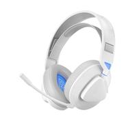 Hamwesh Casque de Jeu PC, Bluetooth 2,4 G Filaire, 4 Modes, Microphone Rotatif, Casque de Jeu Léger sur l'oreille avec Batterie 1000 MAh, pour PC (Blanc Bleu)