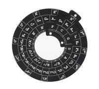 Hamwesh Cercle de Cinquième Roue, Outil de Progression d'accords en Alliage d'aluminium à Rotation Stable, Outil 'apprentissage de la Théorie Musicale avec Sac de Rangement et Manuel pour