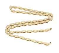 Hamwesh Chaîne de Vélo, Chaîne à 100 Maillons à Vitesse Unique pour BMX à Pignon Fixe, Acier à Haute Résistance, Fonctionnement Silencieux, Conception à Corps Large avec Finition Olive Dorée pour le