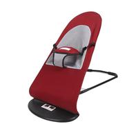 Hamwesh Chaise à Bascule pour Chien, Chaise Gonflable Pliable et Réglable en Hauteur pour Chien, Lit à Bascule Portable avec Hamac en Respirante pour Teddy Bouledogue Français (Tissu en Coton Rouge