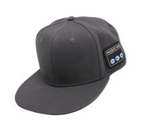 Hamwesh Chapeau Bluetooth, 6 Heures de Lecture avec Microphone intégré, Chapeau de Musique, de Haut-Parleur avec Module Détachable pour Hommes et Femmes, Activités de Plein Air (Gris Noir)