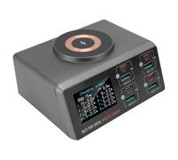 Hamwesh Chargeur de Bureau, Multiprise 140 W 9 en 1 avec écran Couleur LCD et Charge Magnétique sans Fil 15 W, 8 Protections de sécurité pour Plusieurs Appareils, Charge Rapide (Prise UE)