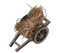 Hamwesh Chariot à Bois de Chauffage Miniature, Décoration de Maison de Poupée Portable Compacte à Assemblage Facile, Chariot de Jardin Miniature avec Une Finition Exquise pour l'affichage de Bureau