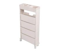 Hamwesh Chariot à Livres avec roulettes, Bibliothèque Mobile à 5 Niveaux avec Conception Inclinée et Construction Solide, Bibliothèque étroite avec Pièces Amovibles pour Chambre à Coucher, Salon,