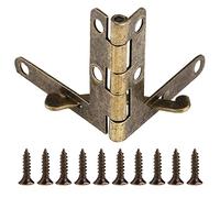 Hamwesh Charnière à Ressort, Support d'angle à 90 °, Couvercle de Boîte à Ouverture Flexible et Solide, Charnière à Ressort, de Boîtier de Montre avec Vis pour Bijoux, Montres à Vin, Boîtes en Bois