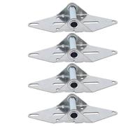 Hamwesh Charnières de Porte de Garage, 4 Paquets Taille 1, Finition Galvanisée en Acier Robuste de Calibre 14, Kit de Charnière de Porte de Garage avec 16 Vis Autoperceuses pour Portes de Commerciales